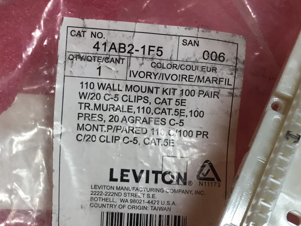 Leviton 41AB2-1F5 Wall Mount Kit
