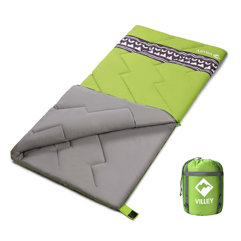VILLEY Camping Sleeping Bag Lightweight Backpacking Sleep Bag w/Compression Sack