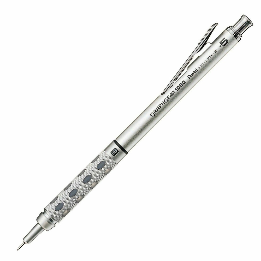 PG1015A Pentel Graph Gear 1000 Automatic Drafting Pencil, 0.5mm Gray, 12 Each