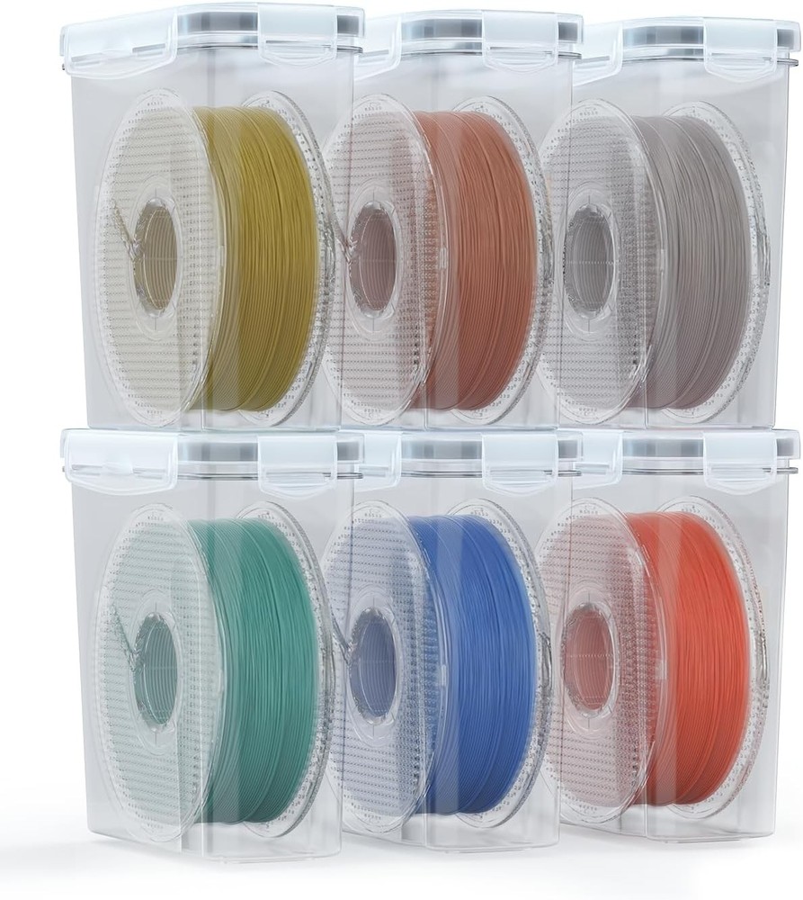 Filament Storage Box 6 Pack for 3D Printer Sealing Dustproof Water-Proof