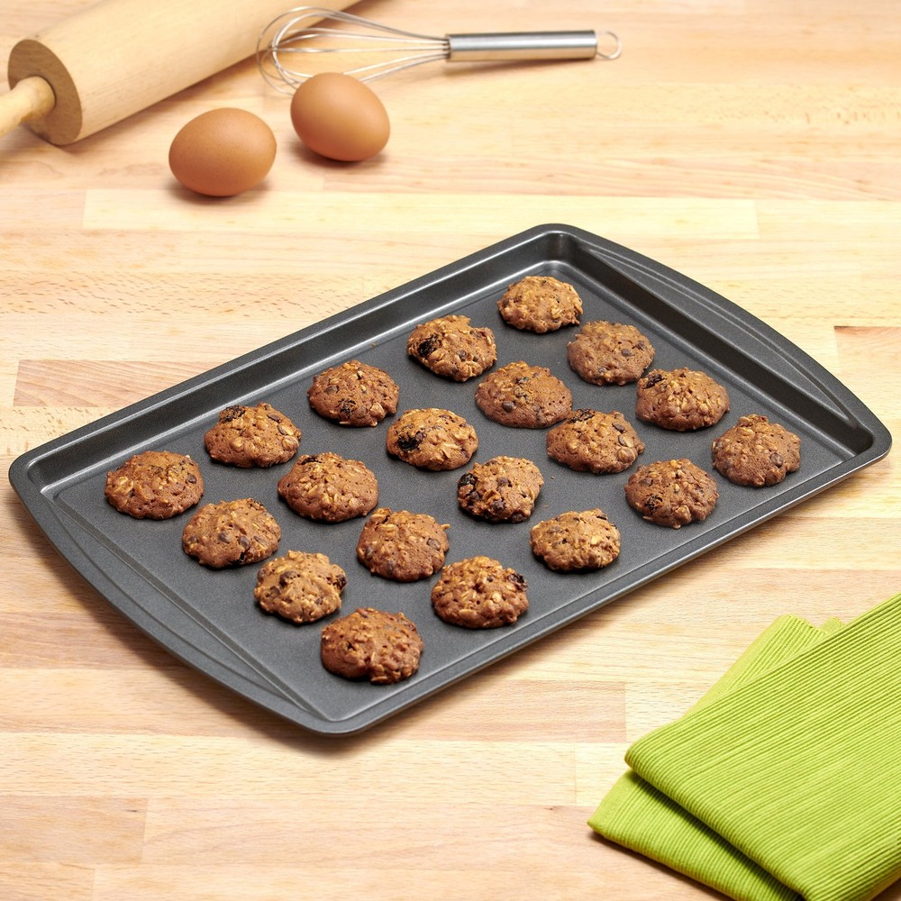 3pc Carbon Steel Nonstick Cookie Sheet Bakeware Set
