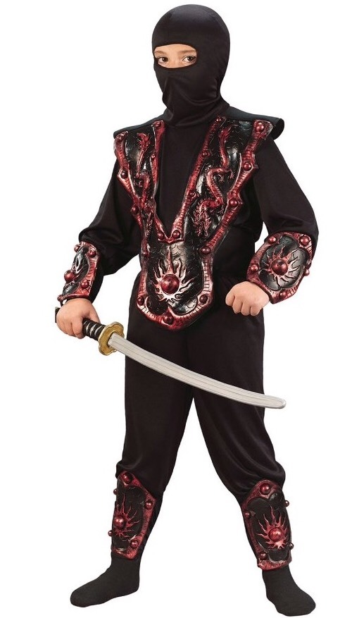 NINJA FIGHTER COSTUME BOY'S SIZE MEDIUM (8)