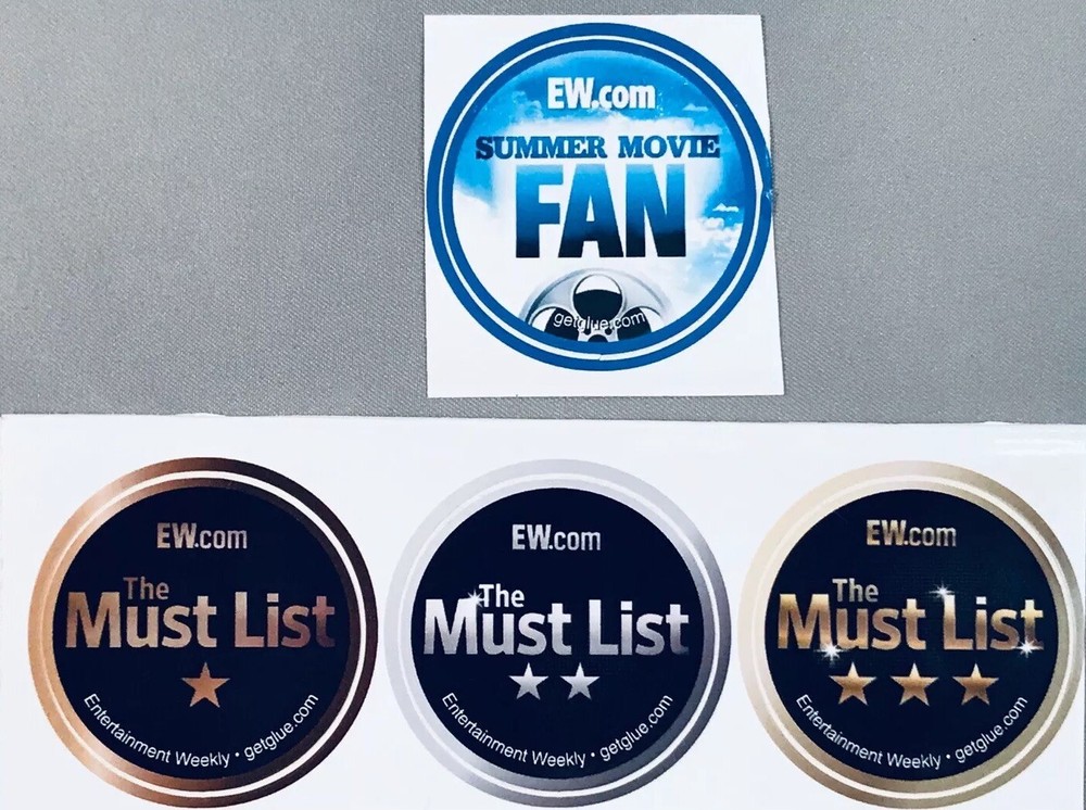 Get Glue: 4 ENTERTAINMENT WEEKLY EW Stickers