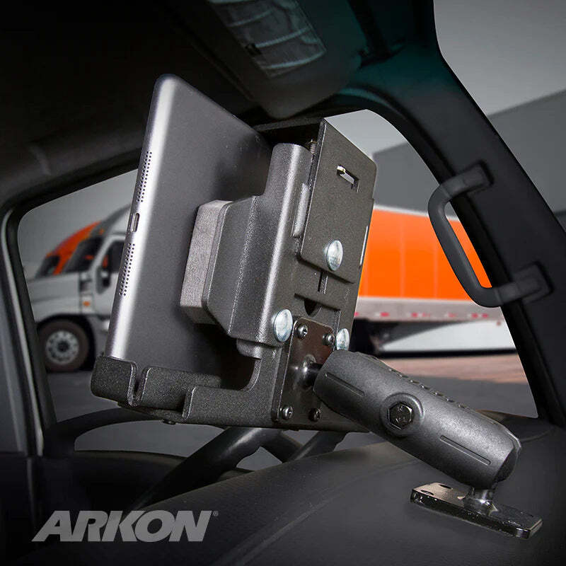 Arkon TAB42AMPSMC Powered Locking Tablet Mount with Magnetic USB-C Charge Cable