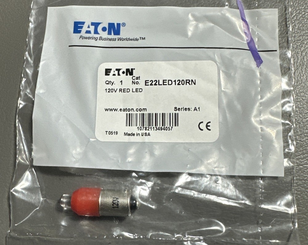 Eaton E22LED120RN LED Red Bulb