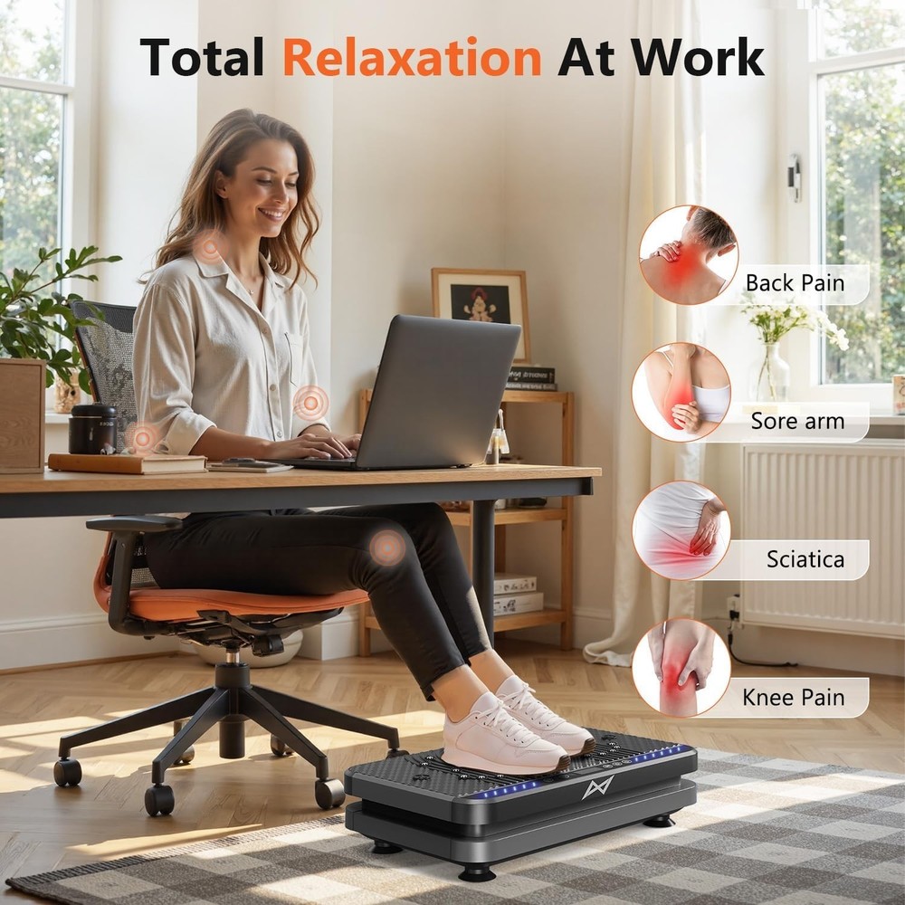 Vibration Plate Fitness Platform Exercise Machine with Remote Control