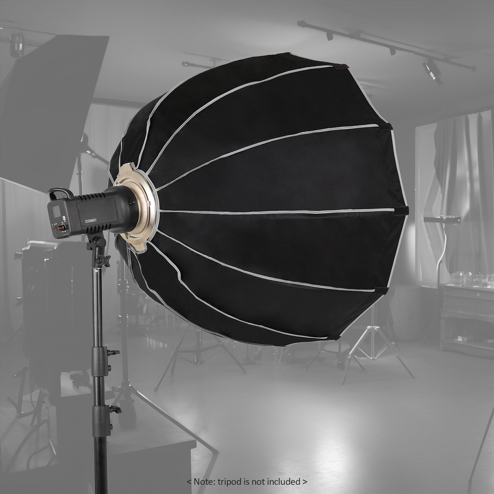 60cm/ 23.6in Quick Release Parabolic Softbox Foldable Softbox With Bowen BIVR