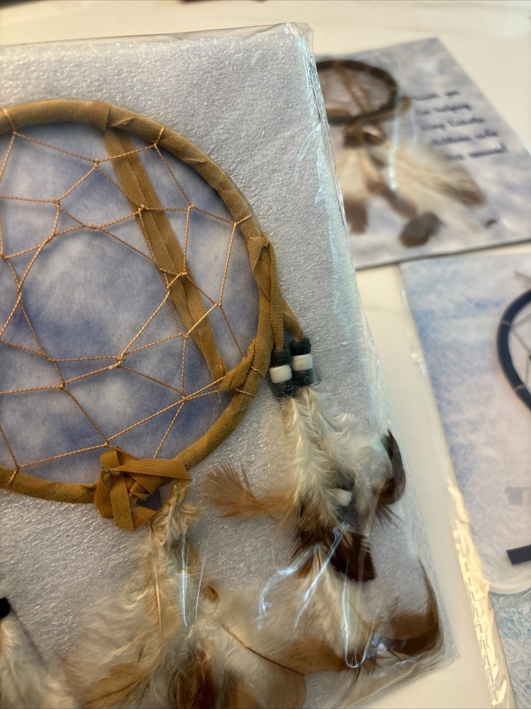 (6) Dream Catcher Feather Bead Hanging Decor -New