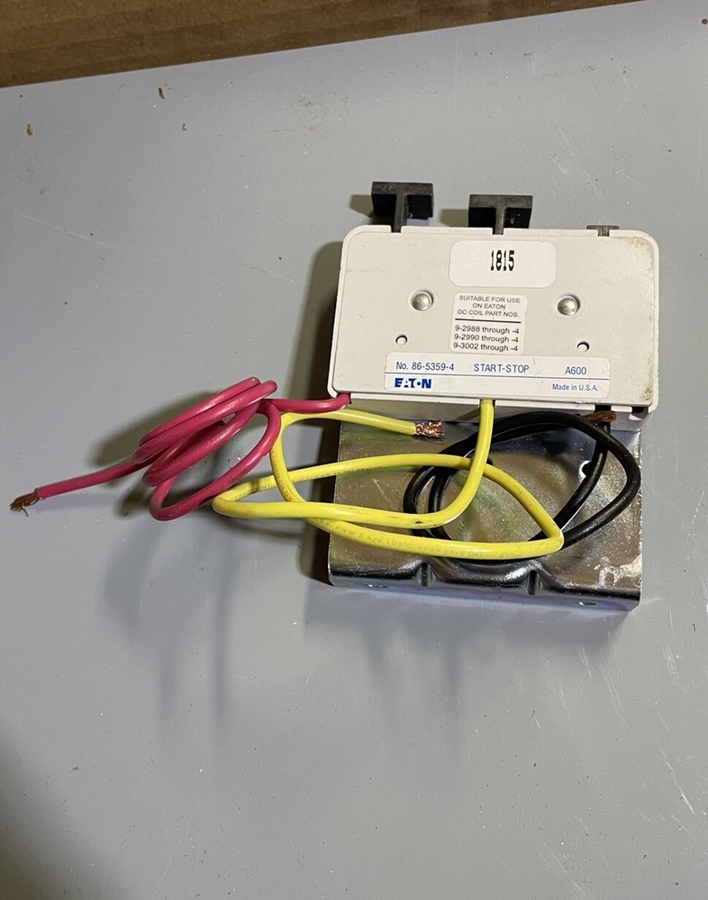 Eaton 86-5359-4 Push Button Contact Block Selector Switch A600