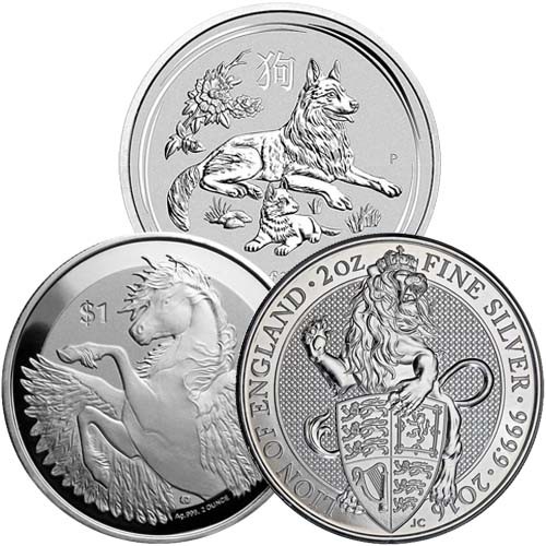2 oz Silver Coin (Varied Condition, Any Mint) Random Year