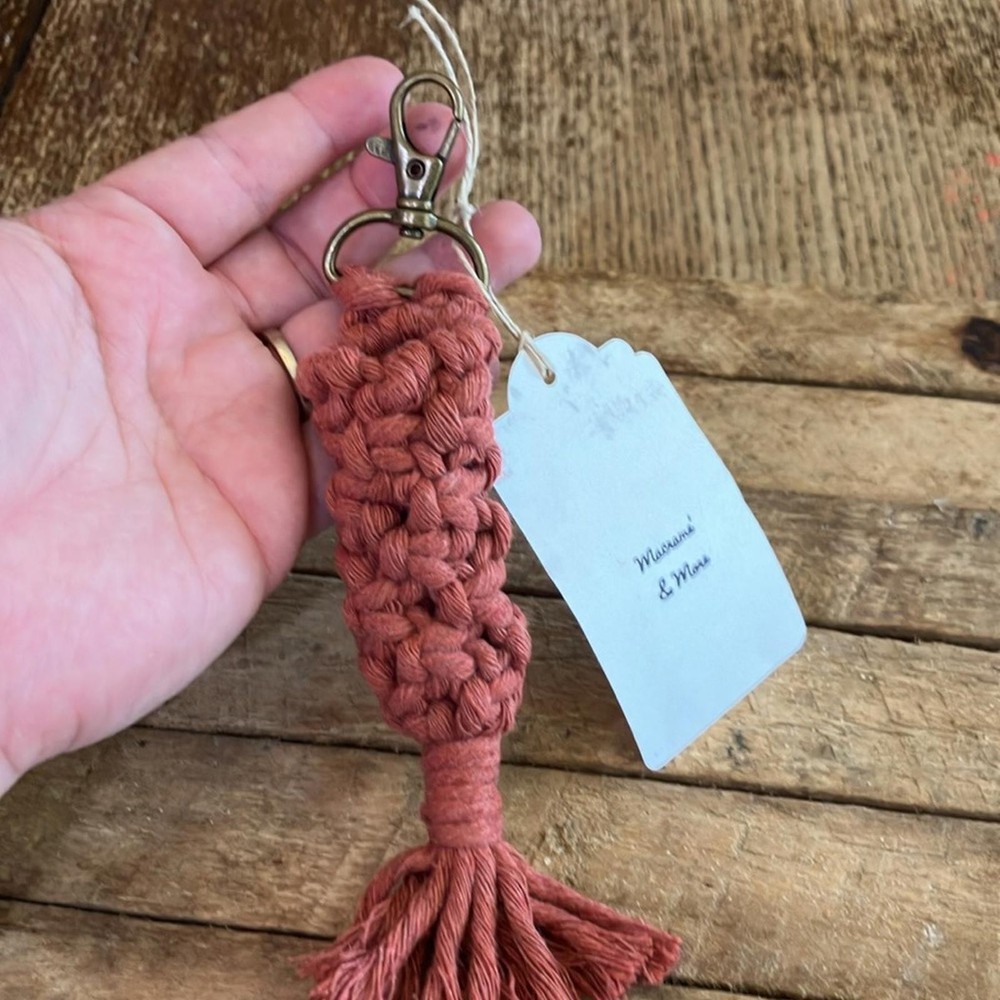 Hand Made Macrame Key Chain Lip Balm Holder