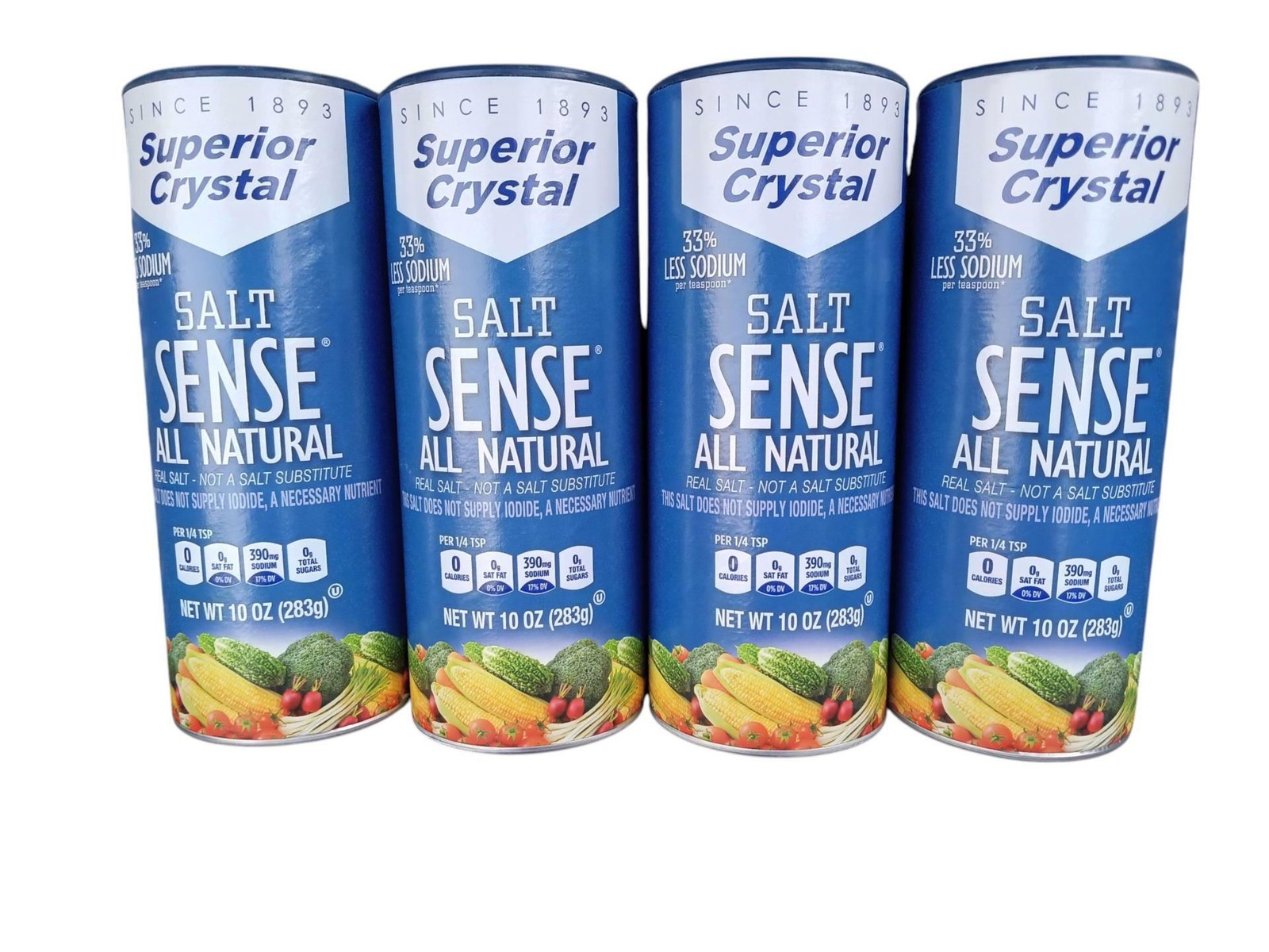 Salt Sense All Natural salt with 33% less Sodium pack of 4