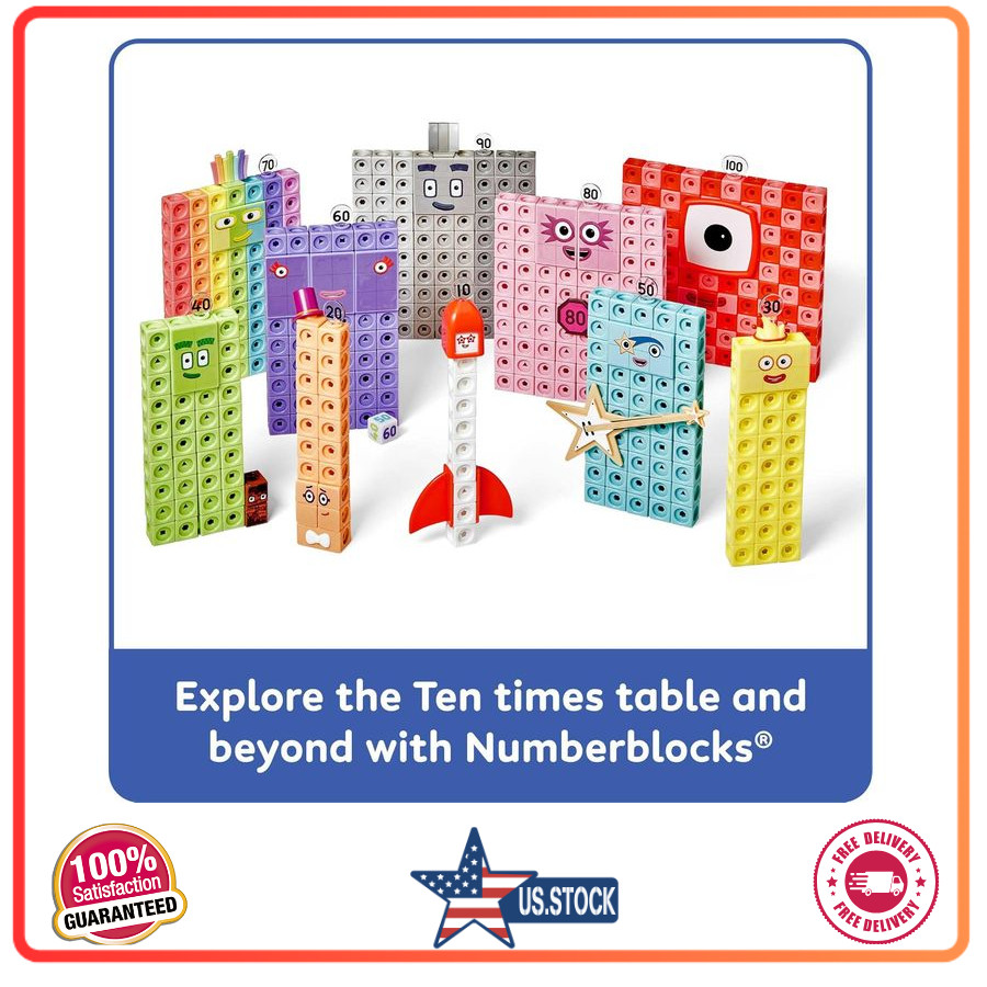 hand2mind Numberblocks Heroes with Zeroes MathLink Cubes Activity Set