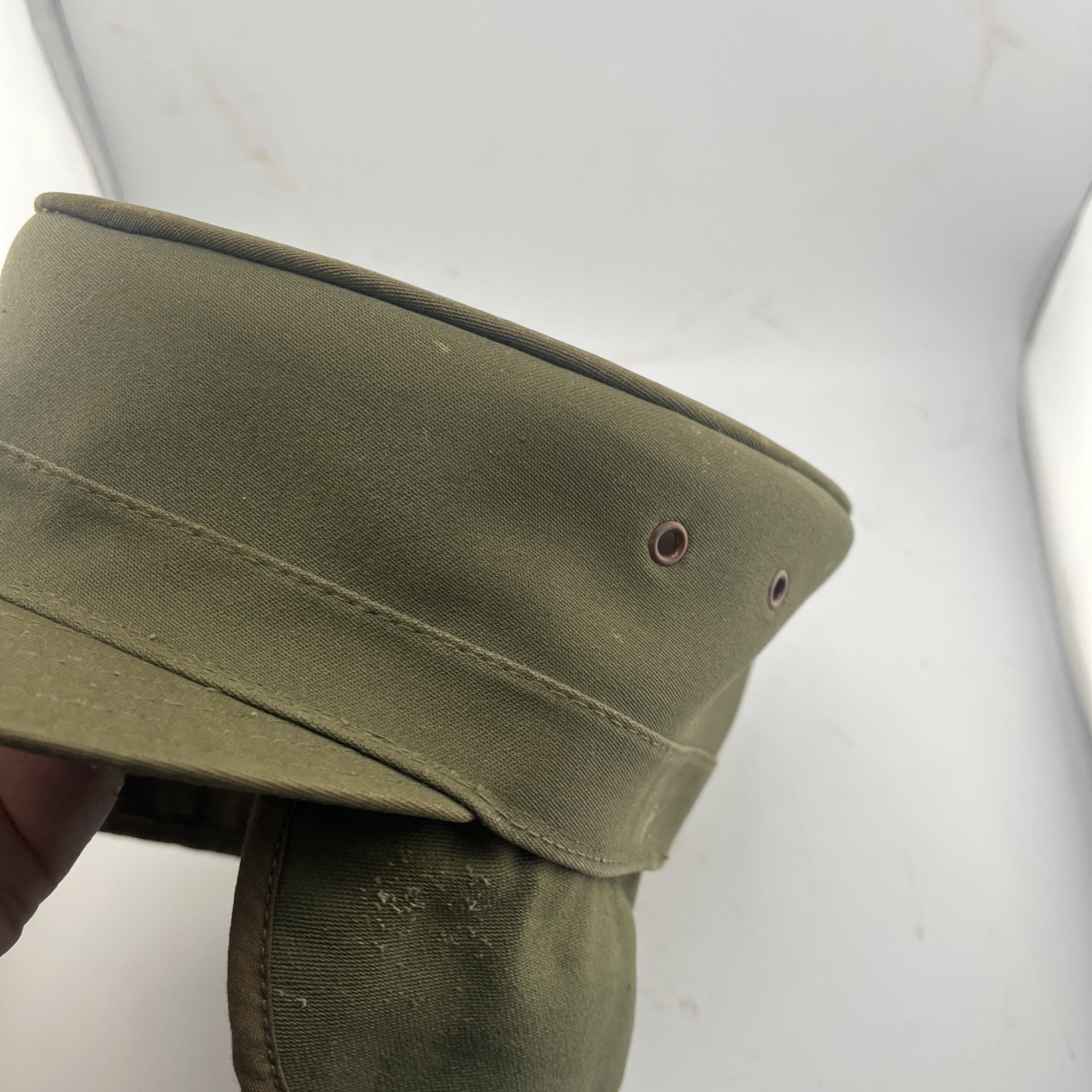 KOREAN WAR ERA 1950s US ARMY RIDGEWAY CAP - Rare Variant - Winter Version USAF