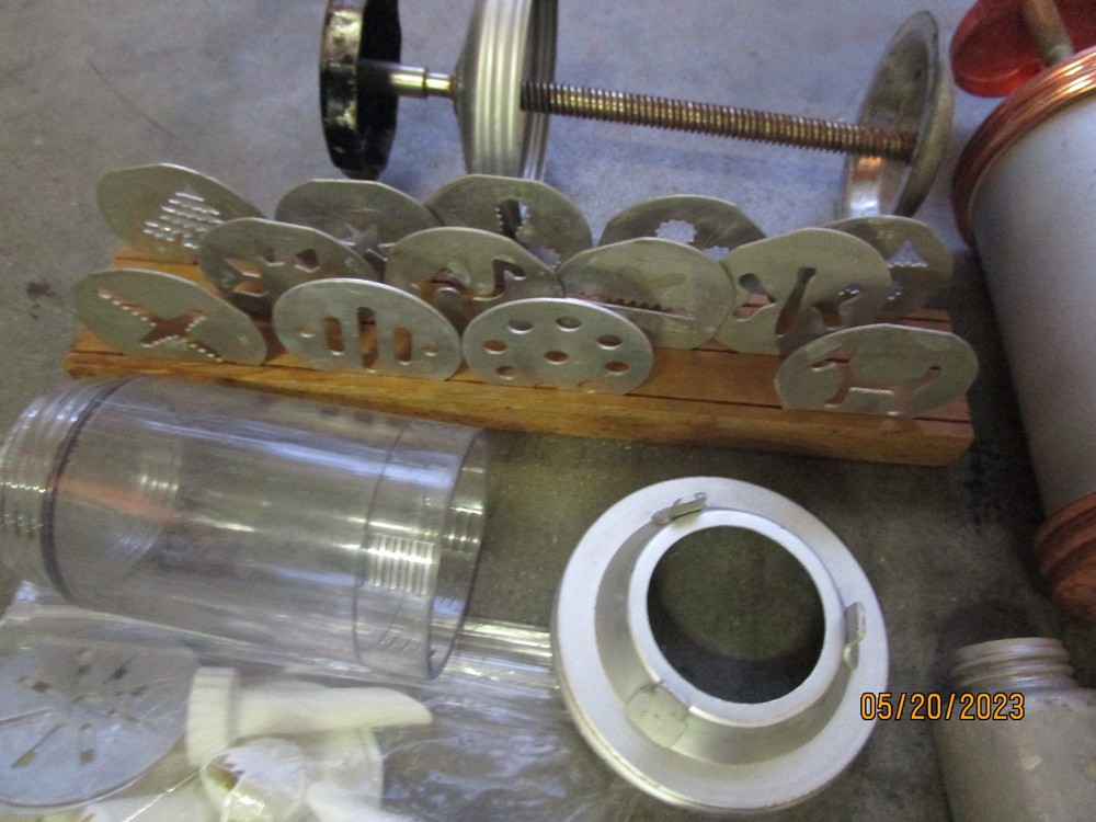Vintage Metal Cookie Press Decorating Set