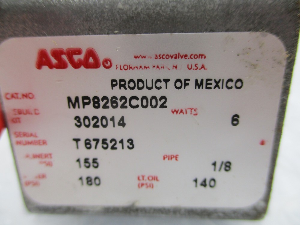 ASCO MP8262C002 COIL NSNP