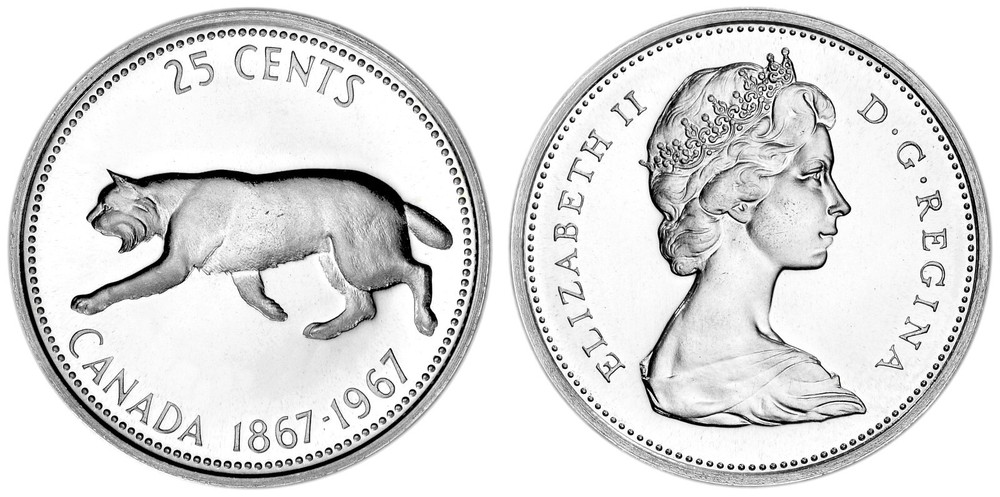 1967 25C Canada Silver Quarter Dollar