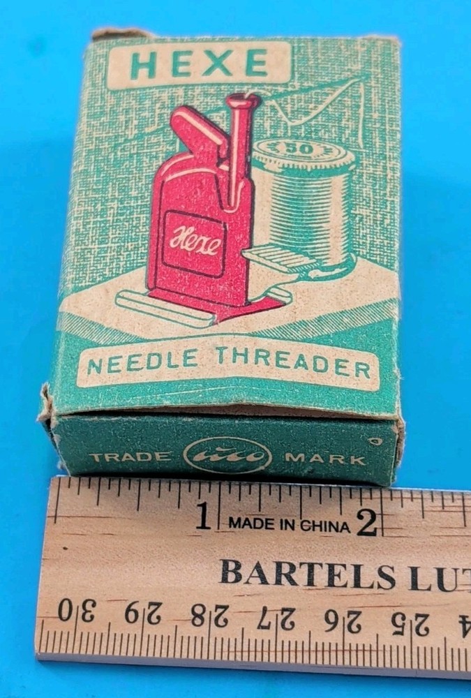 Vintage Hexe Automatic Needle Threader with instructions Germany