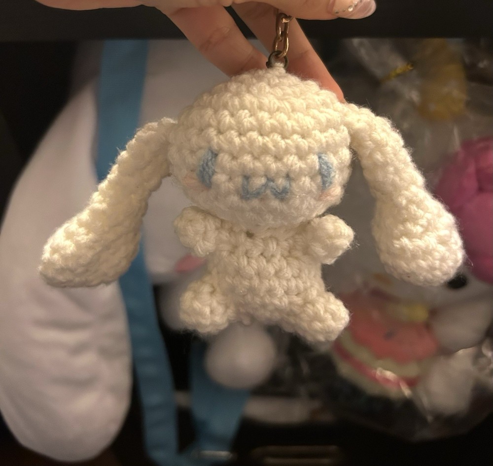 Cinnamoroll Crochet Keychain!