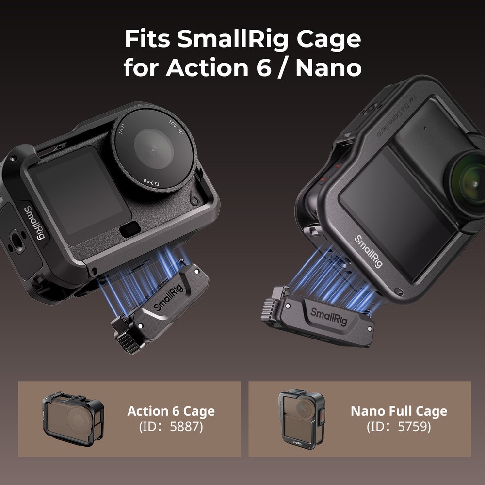 SmallRig Action 6 / Nano Magnetic Quick-Release Adapter Mount with 1/4" Thread