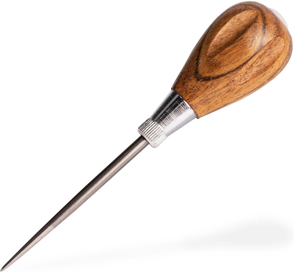 General Tools Scratch Awl Tool with Hardwood Handle - Scribe, Layout Steel