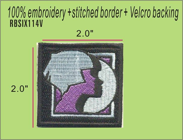 RAINBOW SIX ** IANA **  2" PATCH WITH HOOK BACKING  - RBSIX114V