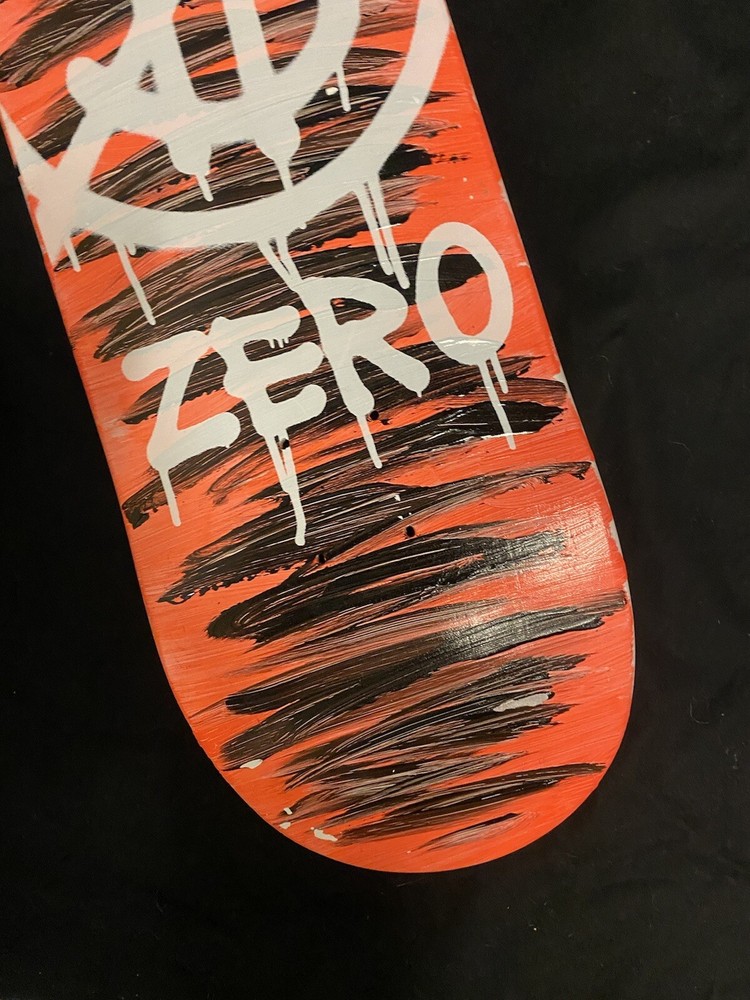 RARE Zero Hard Luck Skateboard Deck Jamie Thomas Hand Sprayed and Painted