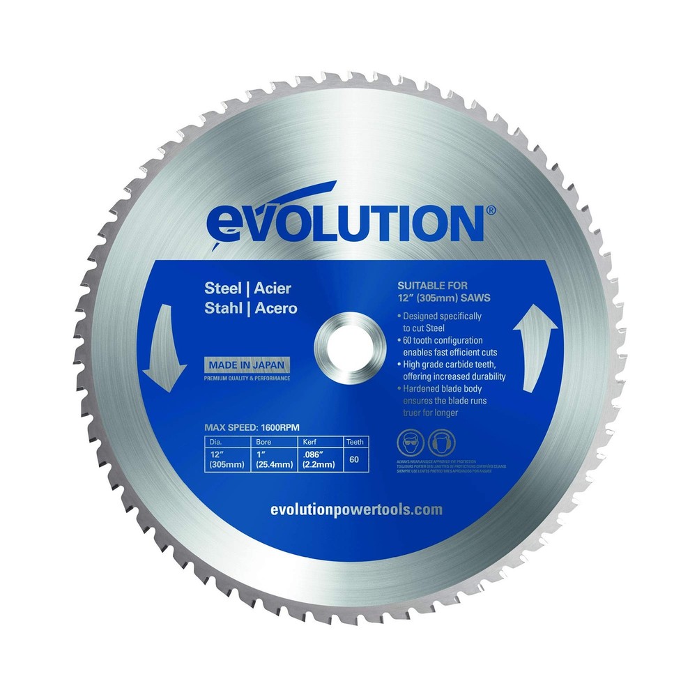 Evolution Power Tools, Professional Blade for Cutting Mild 10 Inch, Blue