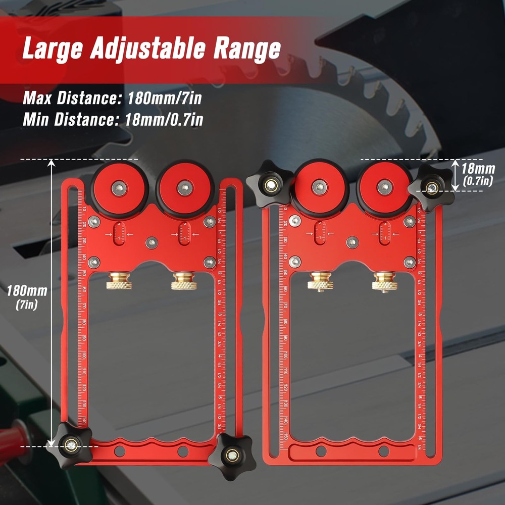 Thin Rip Jig & Feather Boards Combo for Table Saws - Router Table Accessories...