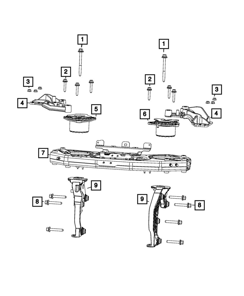 Genuine Mopar Motor Support Bracket Left 68535969AB