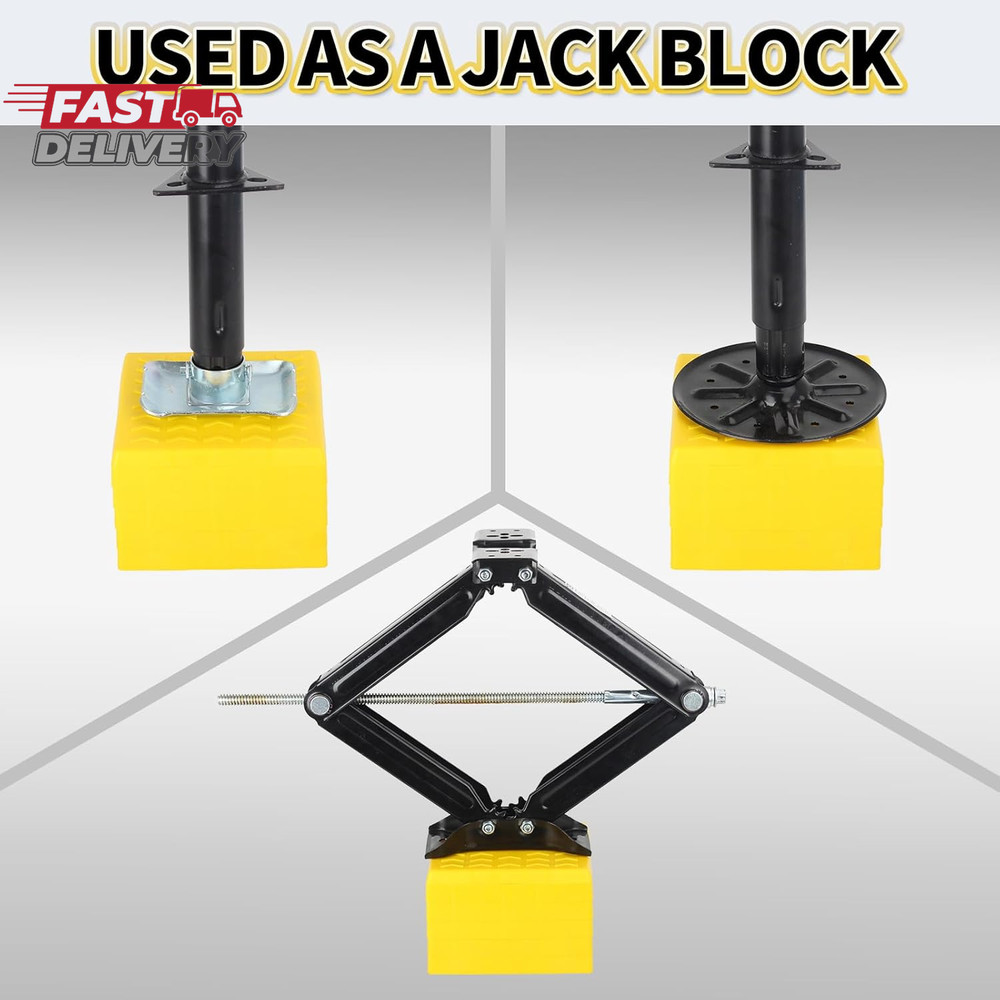 OULEME 12 Pack RV Leveling Blocks, Stackable Jack Blocks, Interlocking Leveling