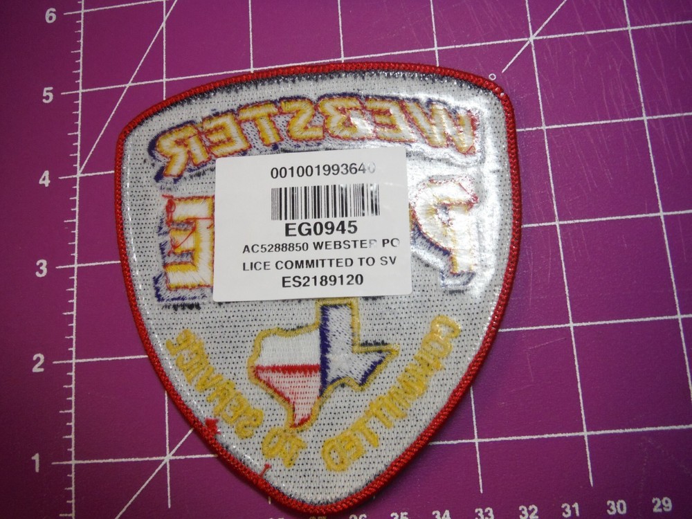 Webster Texas Police patch-new (Bulk B)