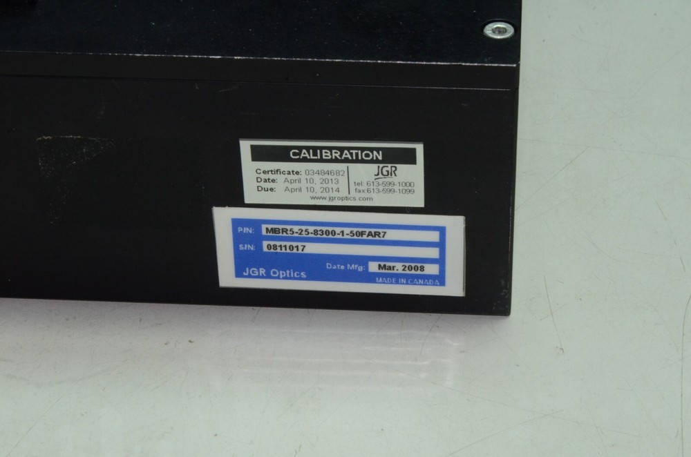 JGR Optics MBR5-25-8300 MBR5-25 MBR5 Back Reflection Calibration Module Santec