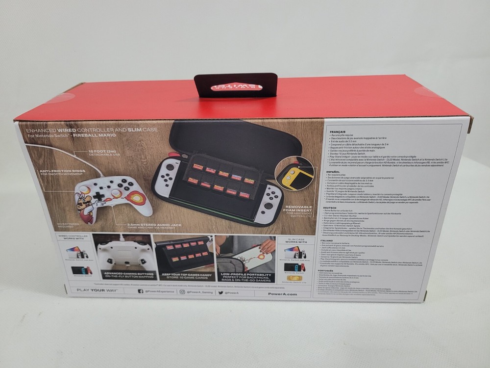 Nintendo Switch Super Mario WIRED Controller And Slim Case BRAND NEW