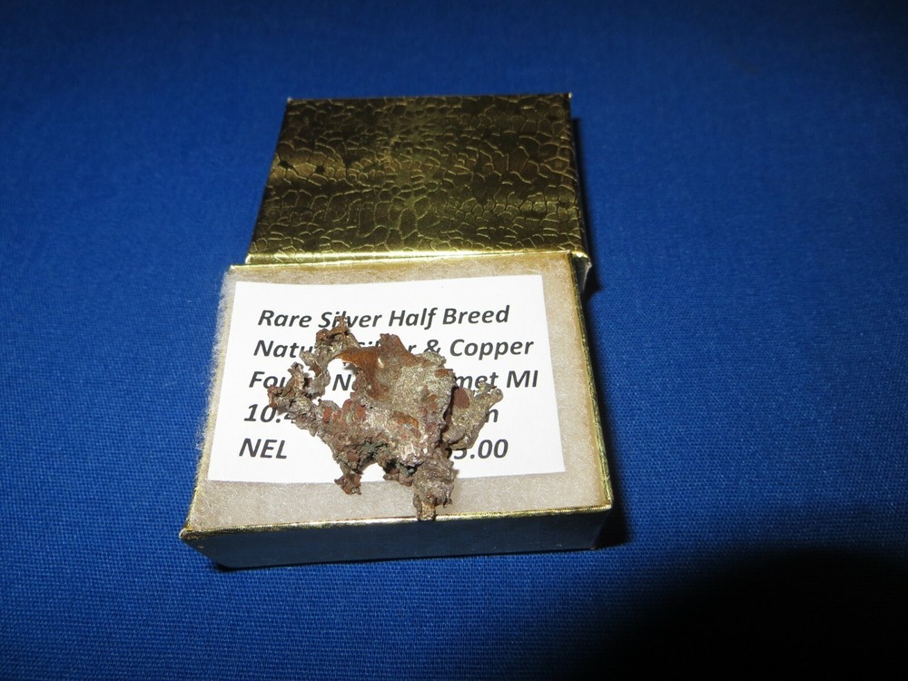 Native Silver Copper Halfbreed Specimen Michigan 10.45 gm 26 mm