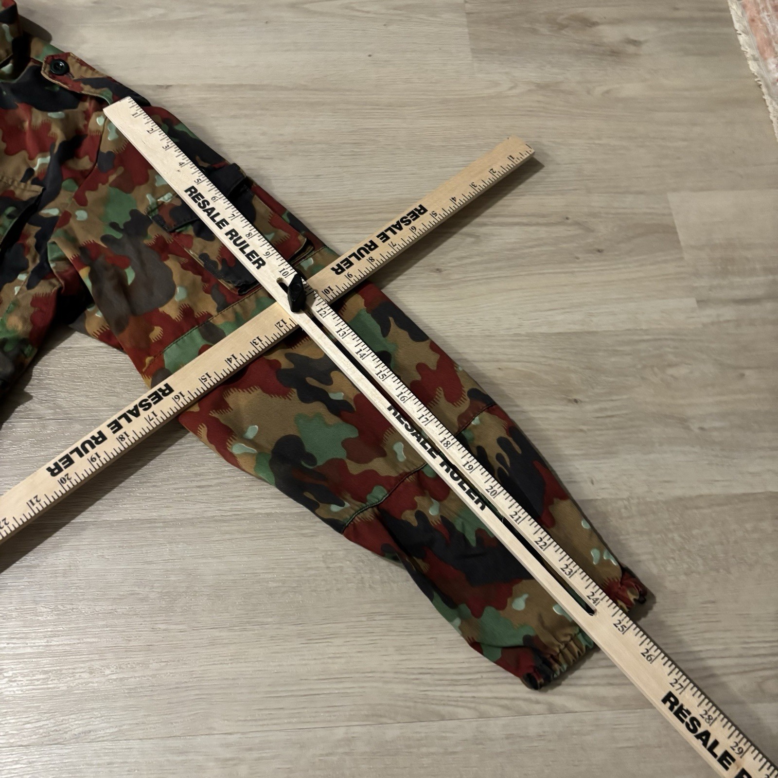 Vintage Swiss Alpenflage Field Coat Shirt Men's Large/XL Military Full Zip Hess