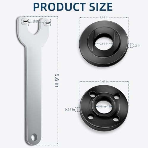 7-Piece Angle Grinder Nut & Wrench Set for 4.5" & 5" Grinders