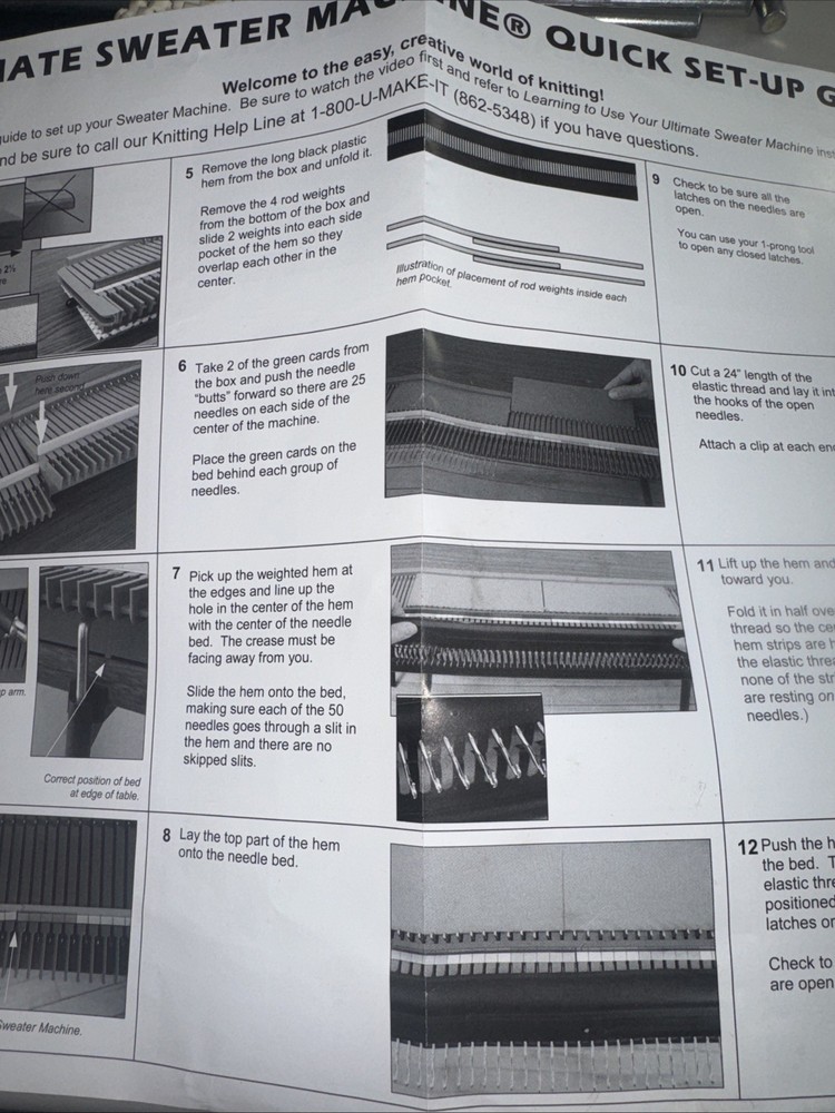 Ultimate Sweater Machine& Row Counter& Extension Kit Instructions GUC