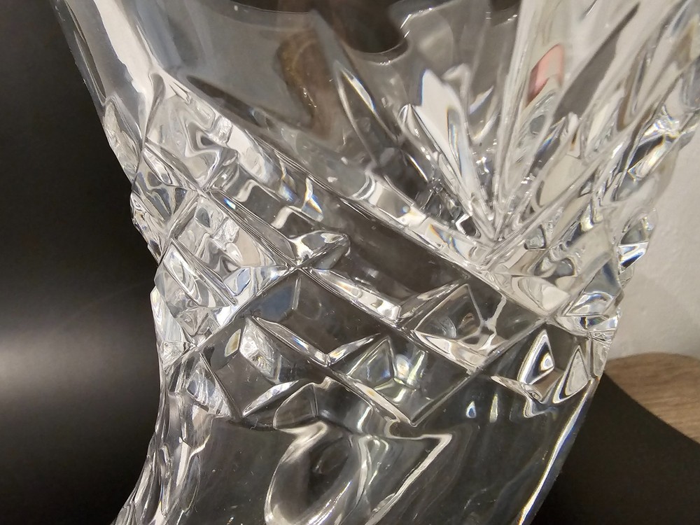 Crystal Cornucopia Heavy Vase