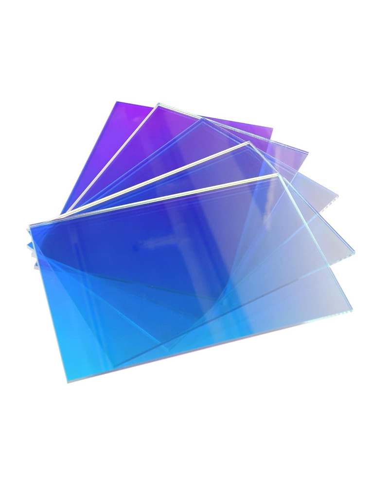 5 Pack Iridescent Acrylic Sheets Translucent Plexiglass Sheet Colored Plastic Pa