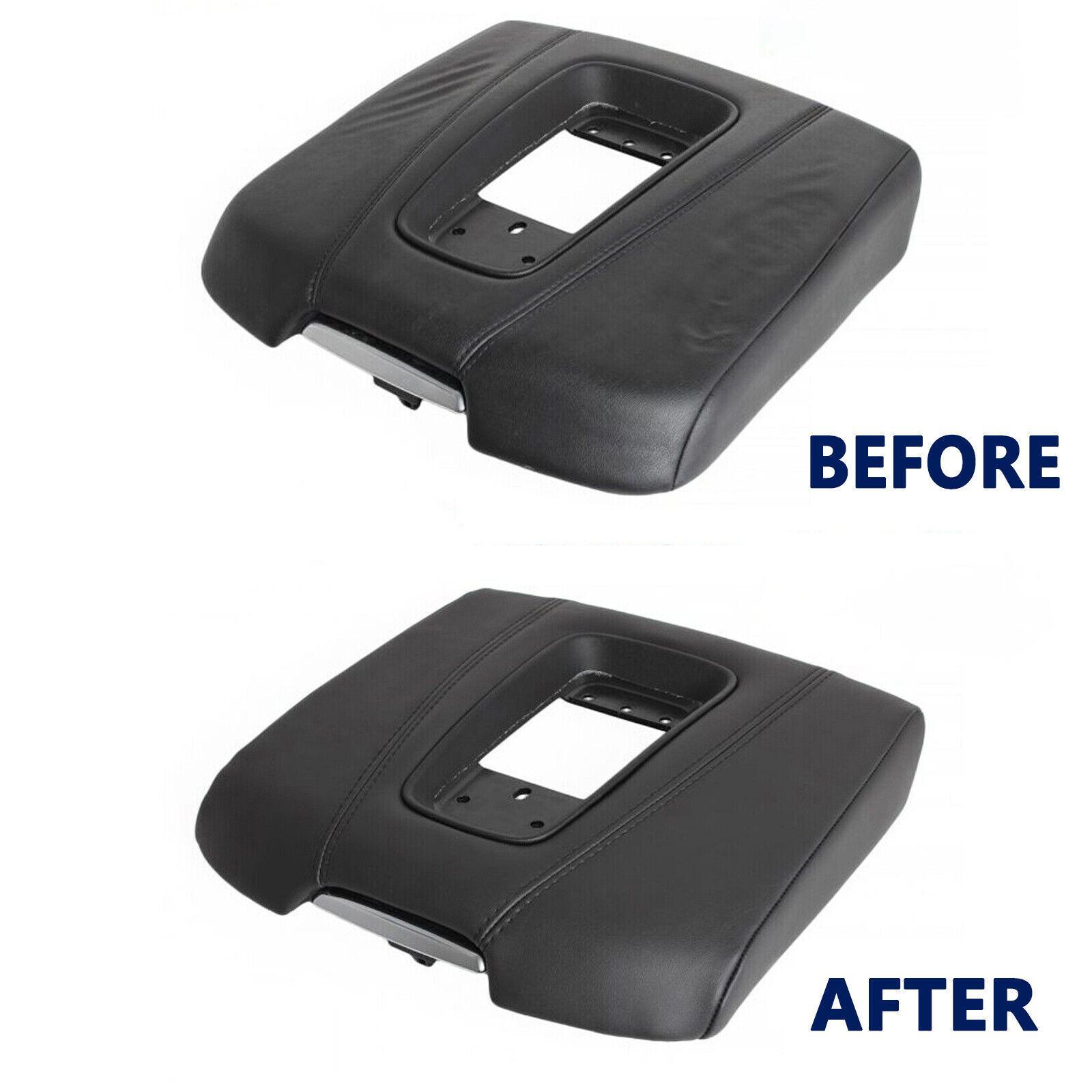 Fits 2015-2020 Cadillac Escalade Center Console Lid Armrest Leather Cover Black