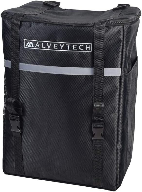 Compact Extra Large Mobility Scooter Bag with Adjustable Straps - Black Nylon