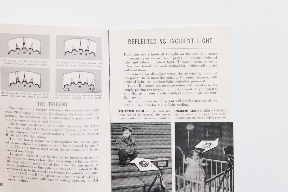 GE Exposure Meter Type PR-1 Manual Instructions Booklet