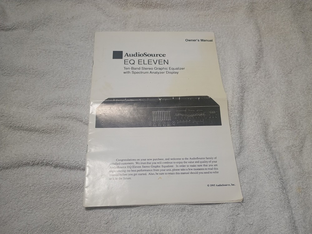 Audio Source Sound Shaper Stereo Frequency Equalizer SS-100 SL Tested & Works