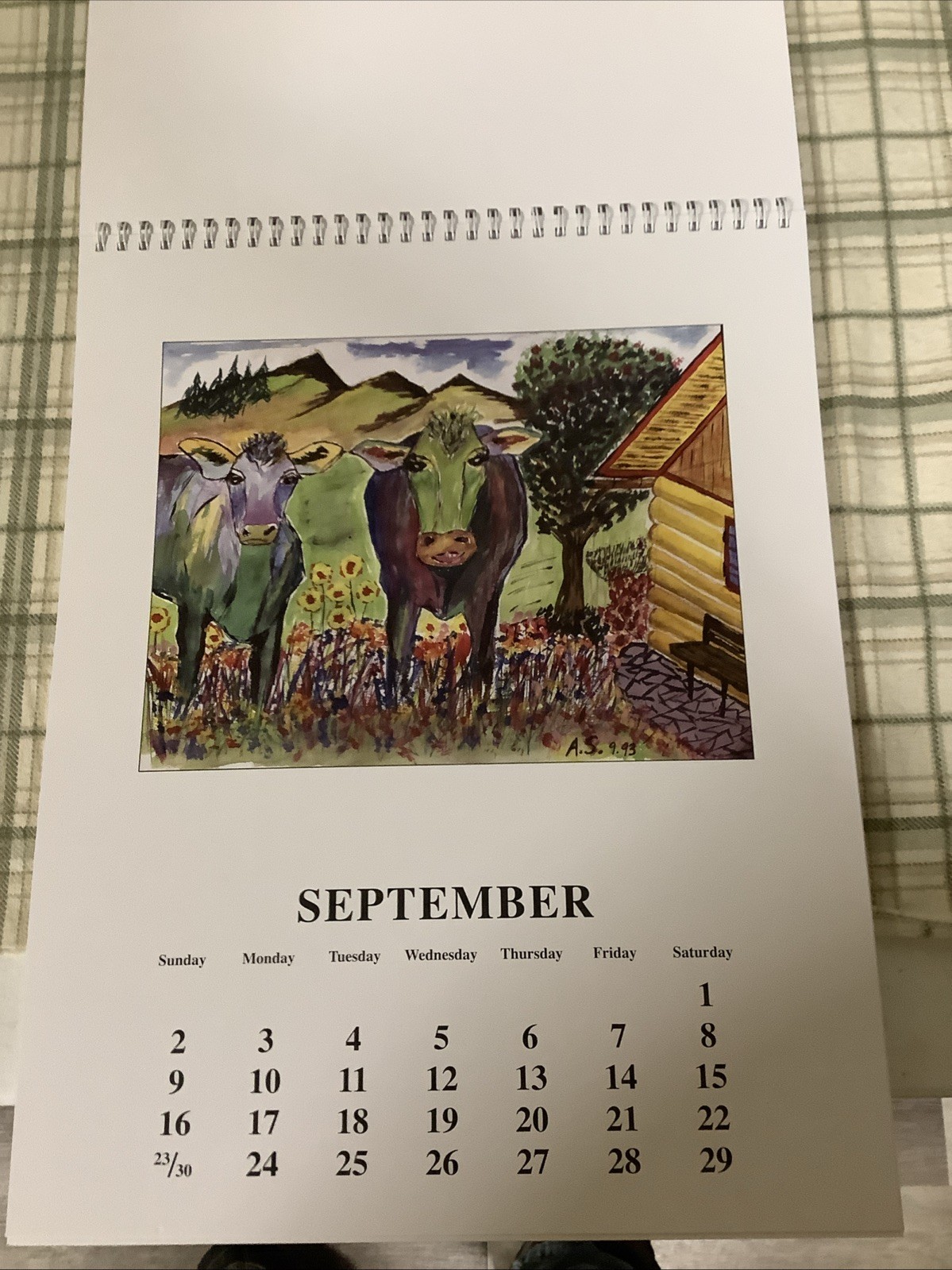 Rare Arnold Schwarzenegger 2007 Holiday Calendar Of His Art W/ Signed Letter