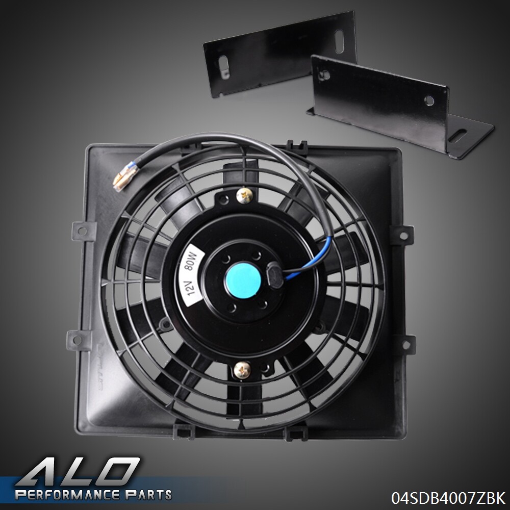 New Universal 7" Slim Pull Push Electric Oil Cooler Engine Cooling Fan 12V