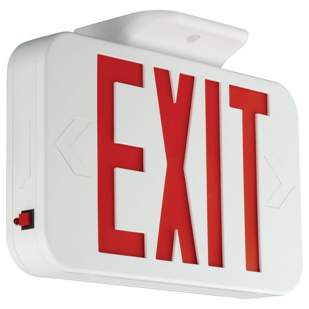 Compass CER LED Emergency Exit Sign, Red/White, 120/277 VAC