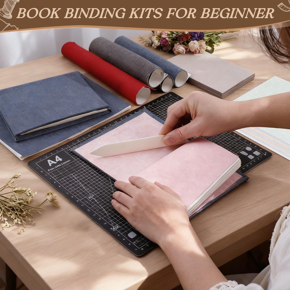 145Pcs Book Binding Kits for Beginners,Complete Bookbinding Kit Tools Materia...
