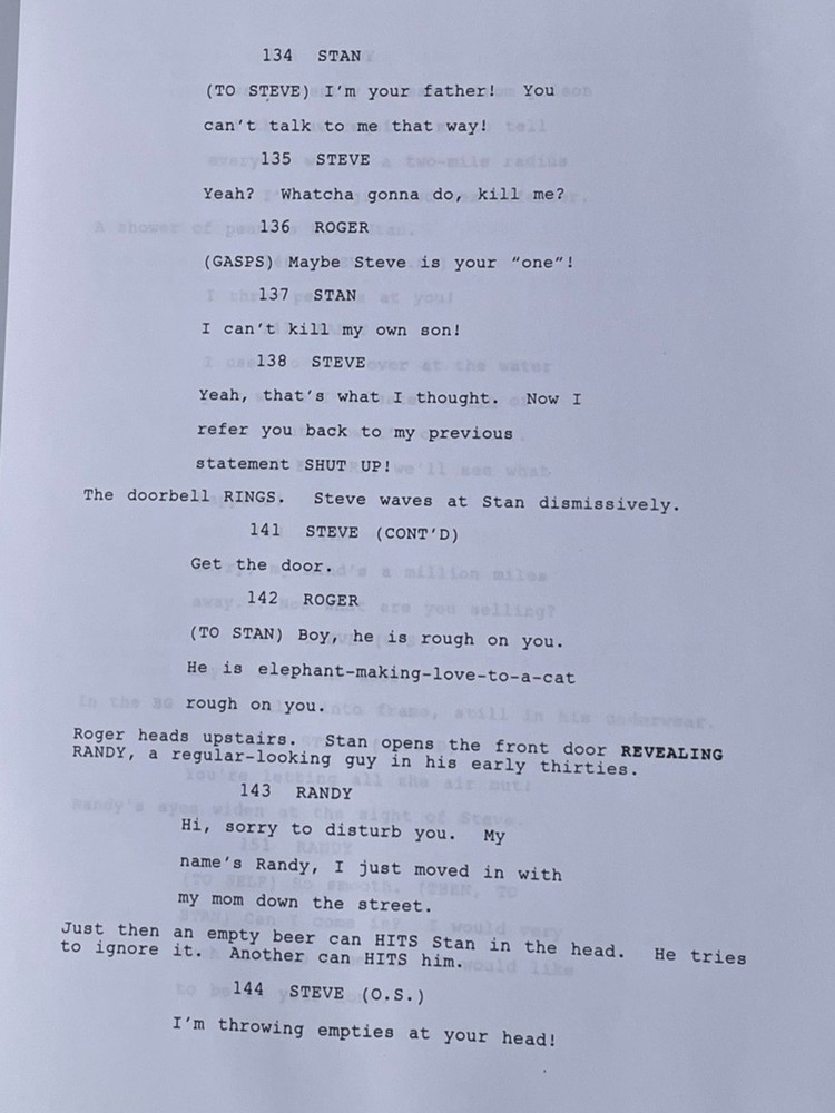 RARE American Dad Comic Con 2007 Panel Draft 42-Yr Old Virgin Production Script
