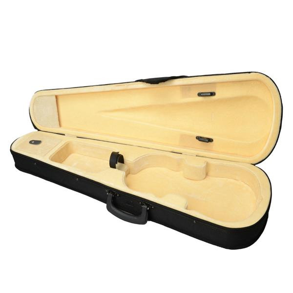 For 4/4 Violin Black Durable Fabric Fluffy Triangular Case With Beige Lining US